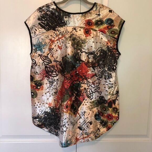 Alberto Makali Abstract Laser Cut Blouse Medium - Picture 8 of 10